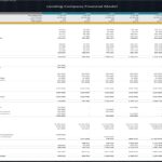5-year cash flow forecast table showing revenue, expenses, and financing details.