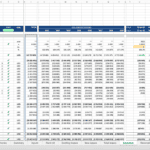 Spreadsheet detailing operating and non-operating expenses with annual projections.