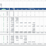 Financial model showing unlevered and levered return calculations, cash flows, and investment details.