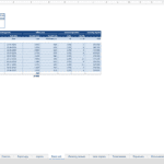Rent roll spreadsheet displaying tenant details, rental rates, and lease terms.