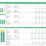 Budget analysis chart for a car rental business including income statement and balance sheet data.