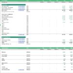 Monthly financial analysis of direct costs and operating expenses for car rental business model
