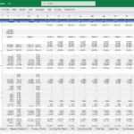 Income statement model showing projected revenues and expenses for a solar farm