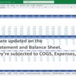 Income statement showing monthly revenue details for medical services