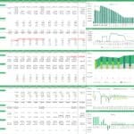 Financial statements detailing revenue, cash flow, and debt ratios for a wind energy project.
