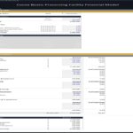 Detailed budget breakdown for cocoa processing facility development costs and assumptions.