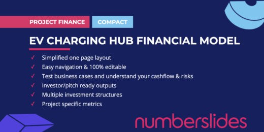 EV Charging Hub Financial Model Template – one page model