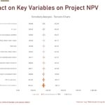 Sensitivity Analysis of Key Variables on Project NPV | eFinancialModels Tornado chart illustrating the sensitivity of project NPV to key financial variables.