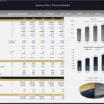 Executive summary showing financial metrics and projections for a medical clinic