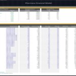 Financial model table displaying products, costs, and gross profit for pharmacy analysis.