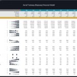 Aerial Tramway Financial Ratios Overview | eFinancialModels Financial ratios chart for aerial tramway model including income and return metrics.