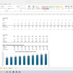 Excel model displaying monthly and annual churn metrics and calculations.
