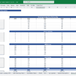 Service Assumptions Table for Financial Modeling | eFinancialModels Excel model showing service assumptions, customer metrics, and costs from 2025 to 2029.