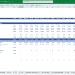 Cash flow statement illustrating monthly cash inflows and outflows in Excel format.