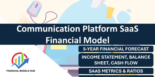 Financial model for communication platforms detailing forecasts and key metrics.