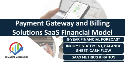 Payment Gateway SaaS financial model showcasing key financial components and metrics.
