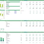 Financial model template for beverage startup showing debt, CAPEX, and asset schedules over ten years.