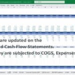 Monthly income statement highlighting revenue and expense breakdown in Excel