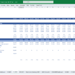 Cash flow statement in Excel highlighting monthly inflows and outflows for financial planning.