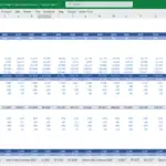Detailed income statement with revenue and expense projections for 2025-2026.