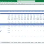 Cash flow statement showing receipts, payments, and net cash flow activities in Excel.