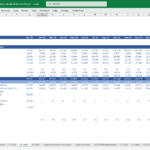 Cash flow statement displaying monthly cash inflows and outflows for a drone photography business.