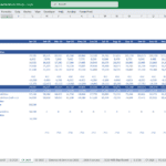 Cash flow statement showing monthly financial activities for a rock climbing gym.