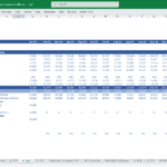 Cash flow statement showing monthly inflows and outflows for a physiotherapy clinic.
