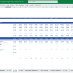 Cash flow statement displaying projections of inflows and outflows for financial planning.