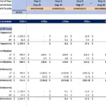 Detailed cash flow and distribution schedule for LP and GP investments.