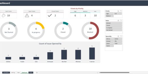 Bug Tracker Excel Template