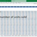 Monthly Units Sold Input for Financial Modeling | eFinancialModels Input field for units sold by month and product in financial model template.