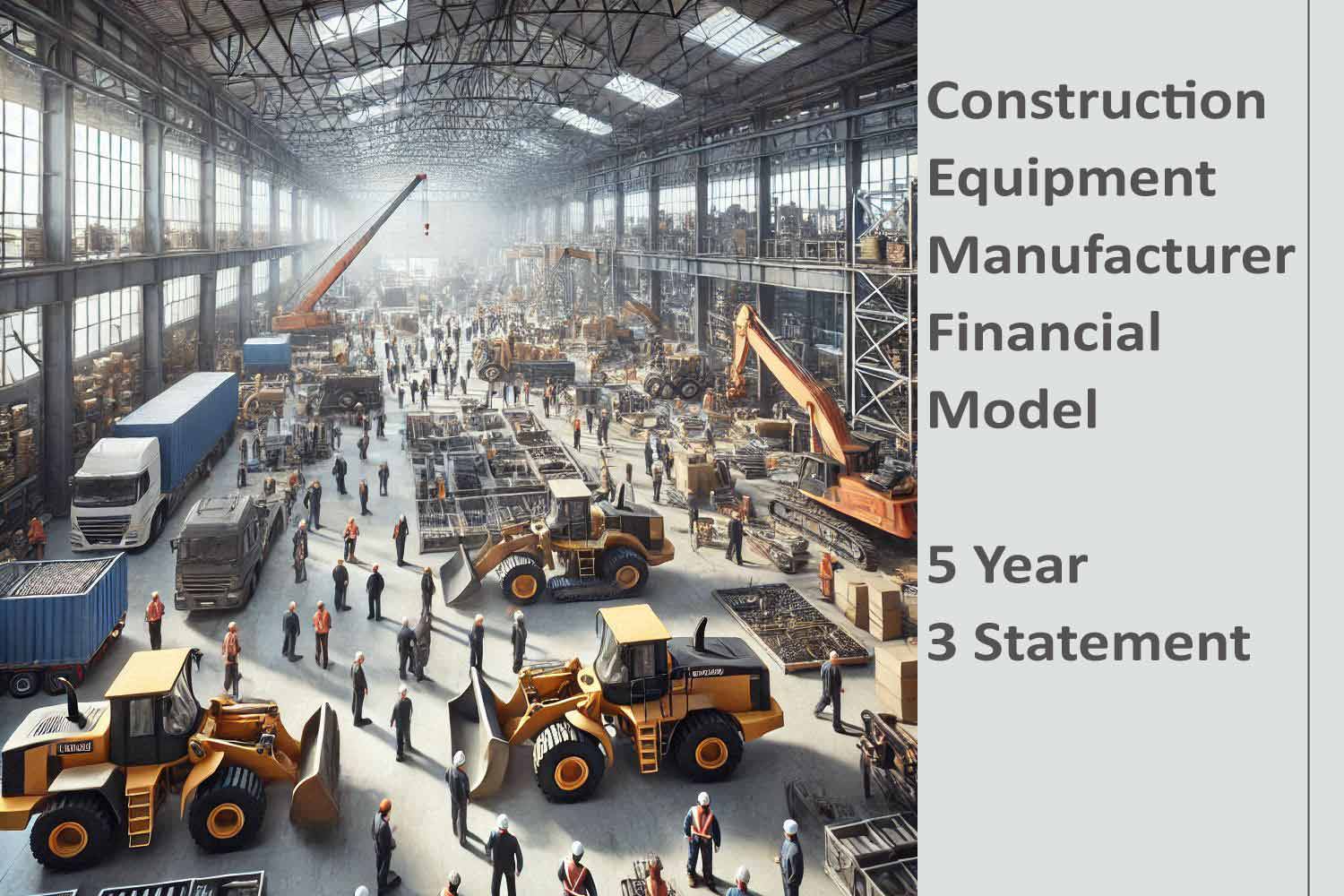 Construction Equipment Manufacturer Finance Model Excel Spreadsheet