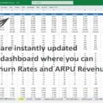 Detailed MRR metrics and subscriber data for a fitness gym’s financial model.