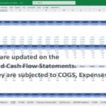 Income statement displaying total revenue and variable expenses for financial analysis.