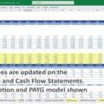Monthly revenue breakdown for a medical spa's 2025 income statement in Excel.