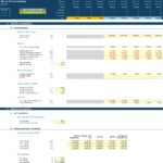 Pre-IPO financial model features projected income and expenses