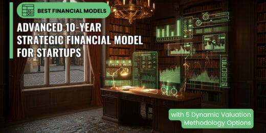 Comprehensive 10-Year Financial Model for Startups with 5 Different Valuation Scenarios