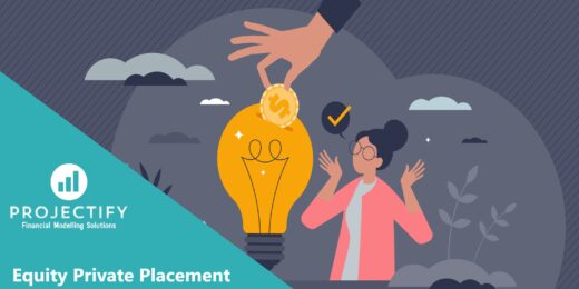 Hand placing a coin into a light bulb, symbolizing investment in financial projections.