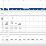 Loan Funding and Acquisition Loan Financial Model | eFinancialModels Financial model screenshot showing loan funding details and projections for acquisition loans.