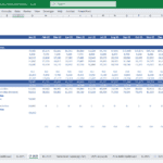 Cash flow statement template displaying monthly cash activities for analysis.