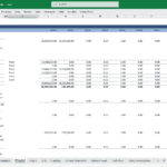 Working Capital Overview for Shipping Vessel Charter Model | eFinancialModels Detailed working capital table showing cash balance and charter fees for vessels.