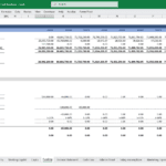 Funding Breakdown in Real Estate Financial Model | eFinancialModels Funding section showing cash flows, debt schedules, and loan balances in Excel.
