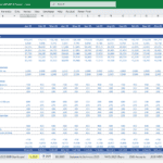 Cash flow statement displaying monthly revenues and expenses for a fitness gym.