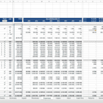 Spreadsheet displaying operating and non-operating expenses with detailed breakdown.