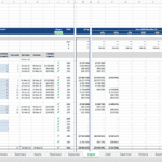Capital expenditure breakdown for construction, detailing costs by category and timeline.