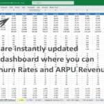 Excel sheet showing MRR breakdown and churn rates by membership type.