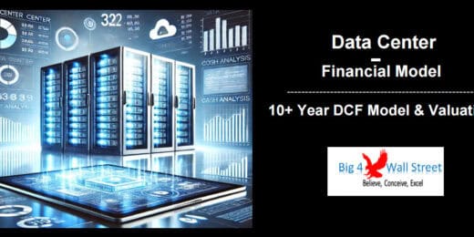 Data center financial model showcasing DCF and cost analysis metrics