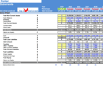Balance sheet template showing assets, liabilities, and equity forecasts for a Data Center