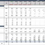 Fund cash flow model showing contributions, fees, and performance metrics across investment years.